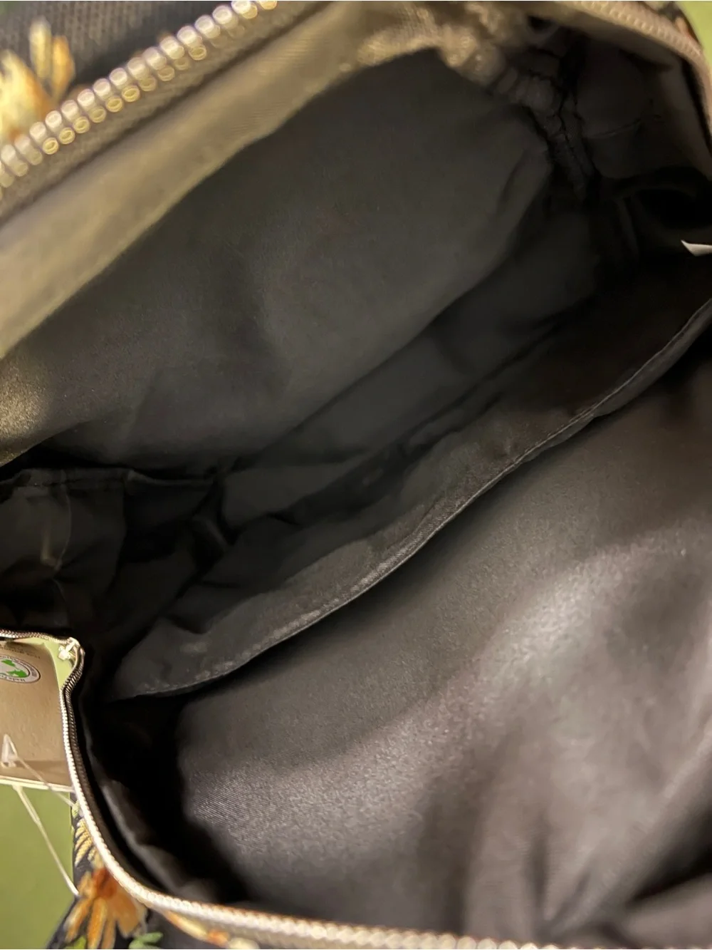 Black Floral lightweight Backpack